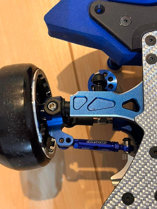 Used Overdose Carbon Chassis RC Car with Blue Aluminum Parts & Electronics