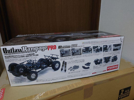 Kyosho Outlaw Rampage PRO Semi-Assembled Kit New with Tamiya Spray Can - Used
