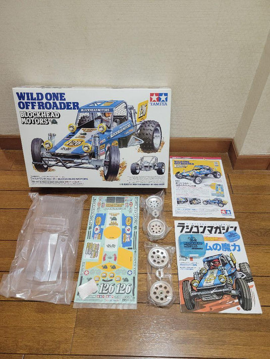 Used Tamiya Wild One Off-Roader Blockhead Motors Unused Kit with Spare Body