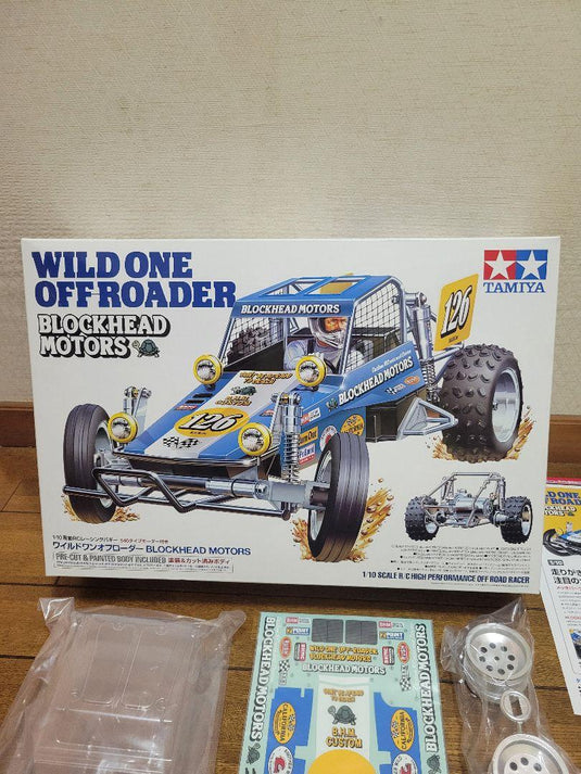 Used Tamiya Wild One Off-Roader Blockhead Motors Unused Kit with Spare Body