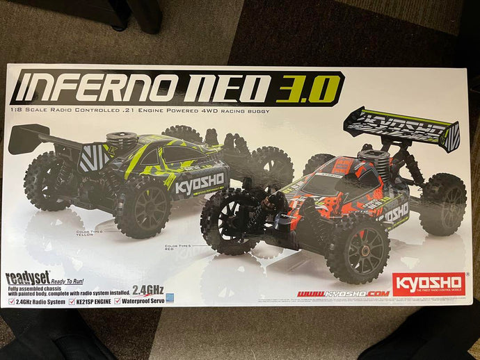Kyosho 1/8 INFERNO NEO 3.0 4WD GP Buggy 2.4GHz Radio System - Used