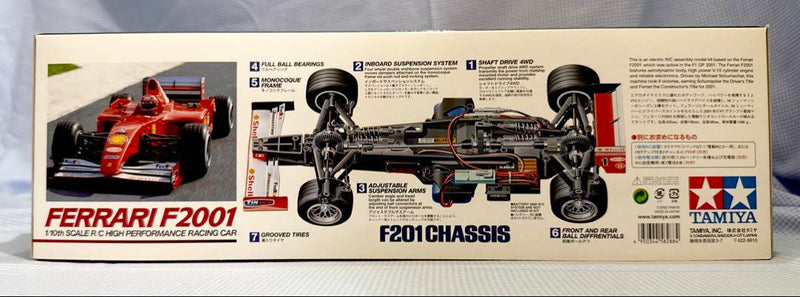 Load image into Gallery viewer, Used Tamiya Ferrari F2001 1/10 F201 Chassis 4WD RC Car Kit Unused
