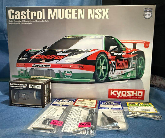 Kyosho Castrol MUGEN NSX GP RC Car Kit with 5 Optional Parts Sets New - Used