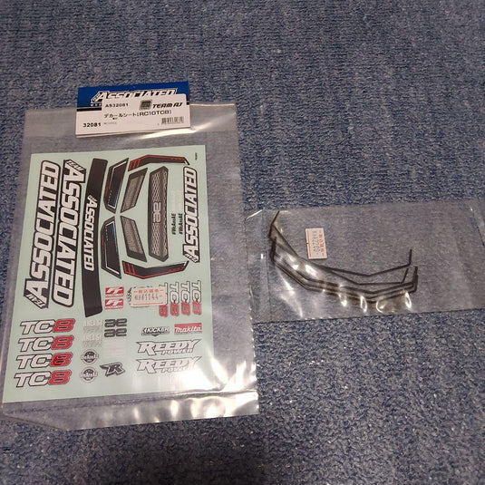 Used Team Associated TC8 Carbon Chassis Used with Spare Parts