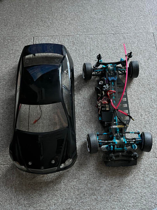 Used Tamiya TB-evolution IV and TECH Racing DT-1 Chassis Set with KO Propo EX-10