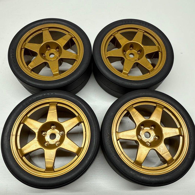 Load image into Gallery viewer, Used Tamiya 1/10 Mercedes-Benz Diebels Alt Body and Tire Set Only
