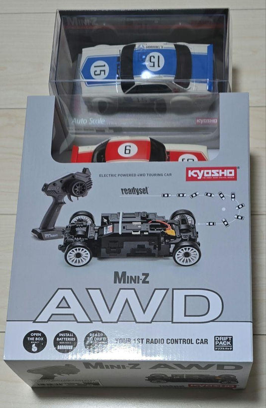 Used Kyosho Mini-Z AWD Skyline 2000GT-R Ready Set and ASC Body New Unopened