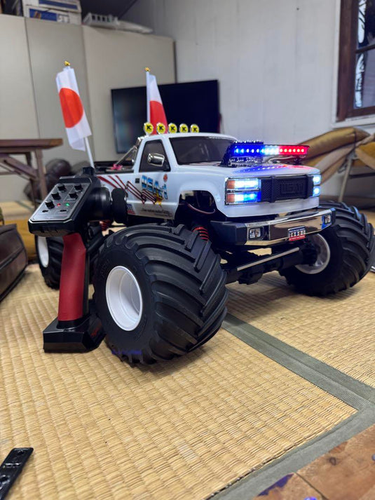 Used Kyosho 1/8 USA-1 Monster Truck RC Car Used with Custom Sound and Lights