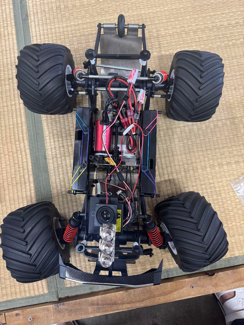 Load image into Gallery viewer, Used Kyosho 1/8 USA-1 Monster Truck RC Car Used with Custom Sound and Lights
