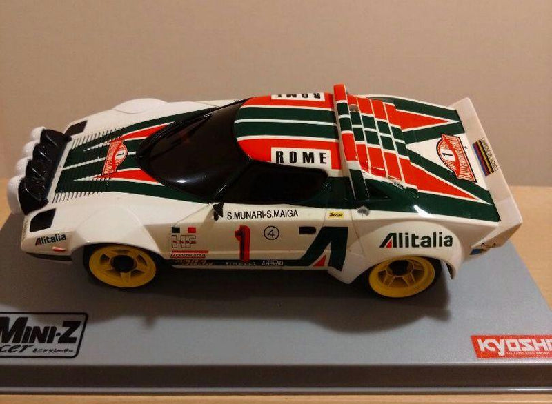 Load image into Gallery viewer, Used Kyosho Mini-Z Racer Lancia Stratos Alitalia Used Operation Confirmed
