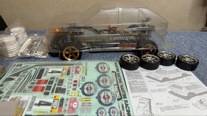Used Tamiya XV-01 Assembled Chassis with Electronics & Lancia Delta Unpainted Body