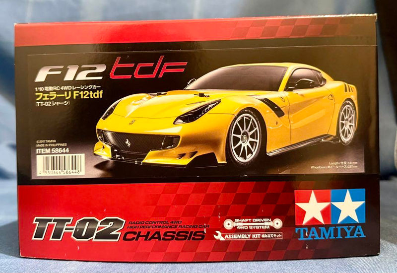 Load image into Gallery viewer, Used Tamiya 1/10 Ferrari F12tdf TT-02 Chassis Unassembled Kit
