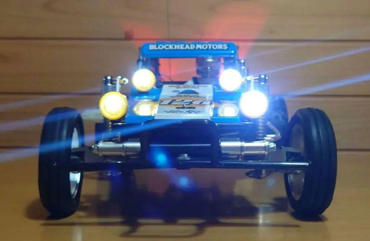 Used Tamiya XB Wild One Off-Roader Blockhead Motors Assembled with LED Light Kit