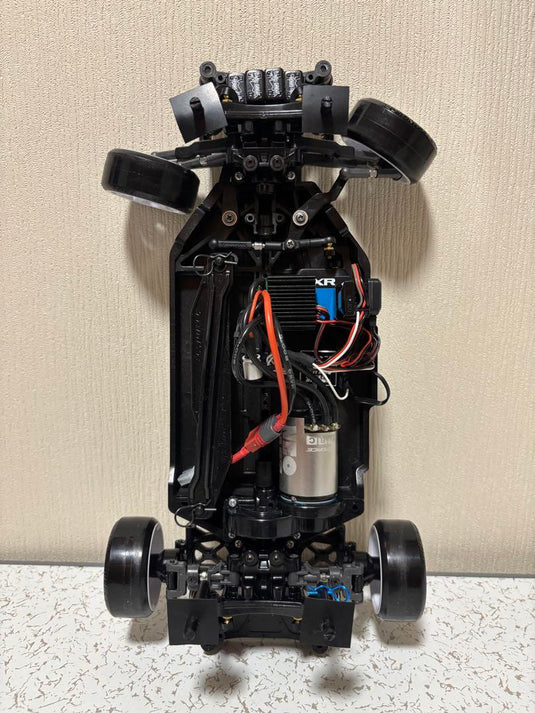 Used Tamiya TT-02 Assembled Chassis with Sanwa MT-R Radio and Extra Body