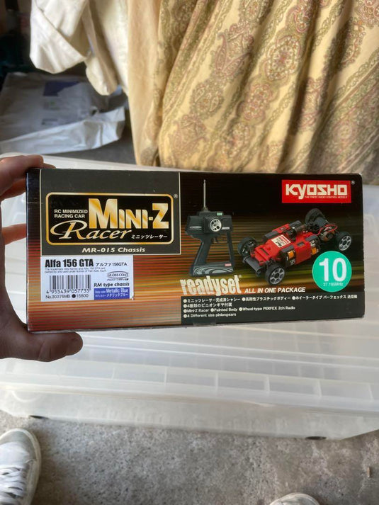 Used Kyosho Mini-Z Racer Alfa Romeo 156 GTA Metallic Blue Unused