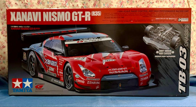 Used Tamiya Xanavi Nismo GT-R R35 1/10 TB-03 Chassis RC Car Kit Unused