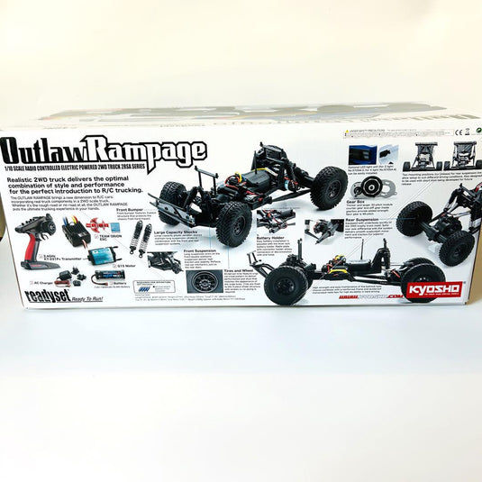 Used Kyosho Outlaw Rampage 1/10 EP 2WD Truck Ready Set Unassembled