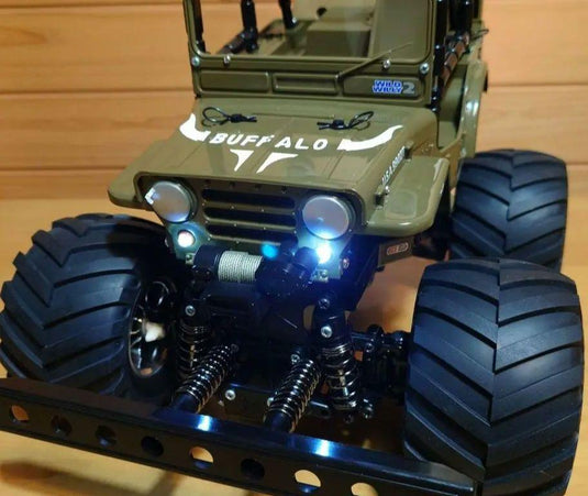 Used Tamiya XB Wild Willy 2 Buffalo Custom with LED Lights Full Set Unused