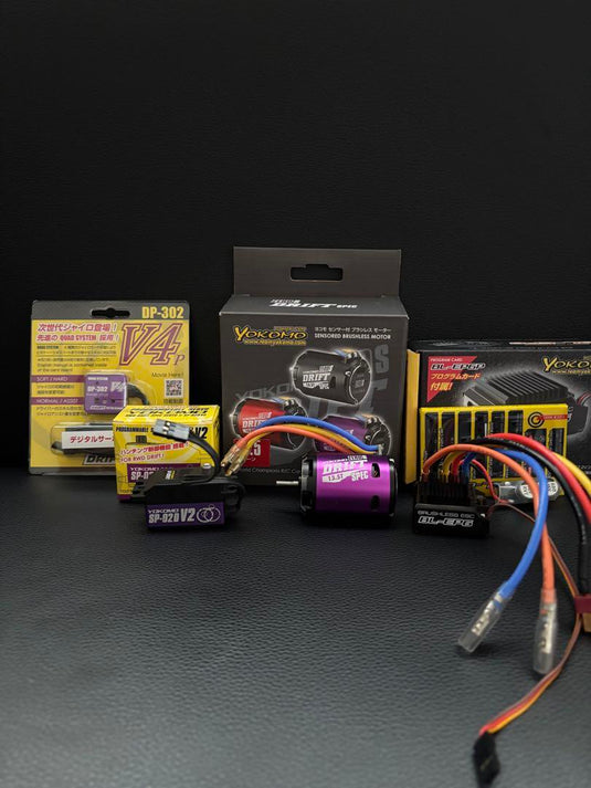 YOKOMO RC Drift Full Set with Amplifier Motor Servo Gyro Used - Used