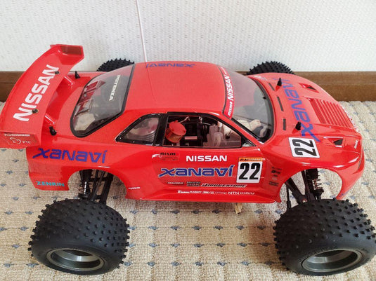 Used Kyosho 1/10 Xanavi Nismo GTR 4WD Engine RC Car Assembled