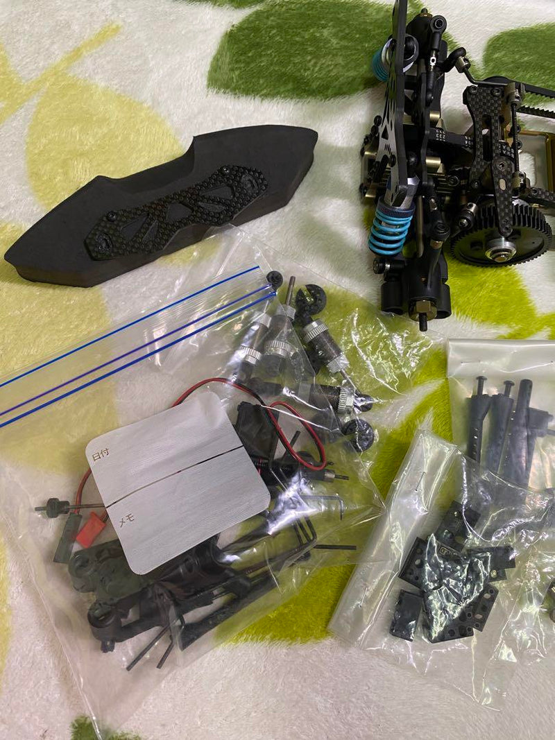 Load image into Gallery viewer, Used KM Racing HK1 Evolution 1/10 RC Car Chassis with Sanwa Servo Used
