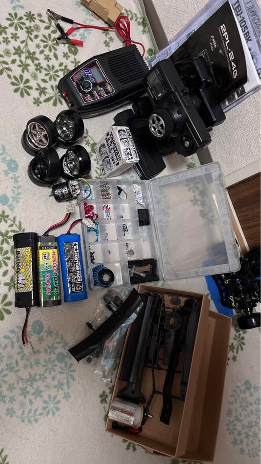 Used Tamiya TT-01D Type-E Drift RC Full Set with Futaba Radio & FC3S Body