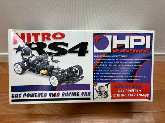 Used HPI Racing 1/10 NITRO RS4 Bodyless Engine RC Car Kit Unassembled