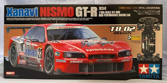 Used Tamiya Xanavi Nismo GT-R R34 1/10 TB-02 Chassis 4WD RC Car Kit Unused