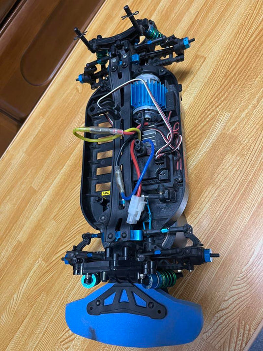 Used Tamiya TT-01E RC Full Set with Many Option Parts and 3 Bodies
