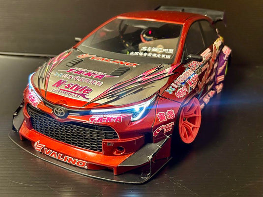 Addiction GR Corolla RC Body Painted with Taka Vinyl Decals - Used