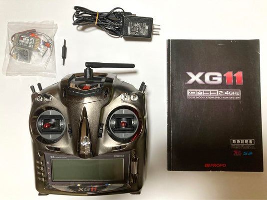 Used JR PROPO XG11 Helicopter Transmitter and Receiver Set Lightly Used