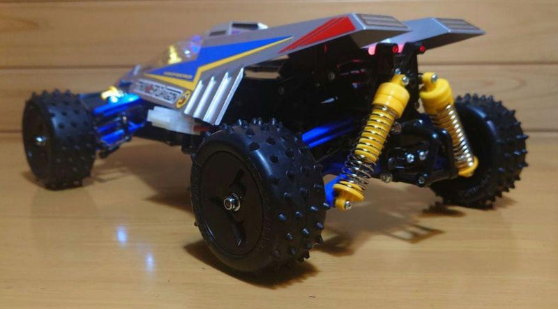 Chargez l&#39;image dans la visionneuse de la galerie, Used Tamiya Thunder Dragon 2021 Assembled RC Car Full Set with LED &amp; Sanwa Radio
