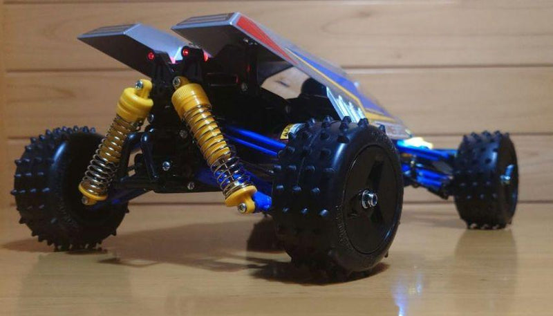 Chargez l&#39;image dans la visionneuse de la galerie, Used Tamiya Thunder Dragon 2021 Assembled RC Car Full Set with LED &amp; Sanwa Radio
