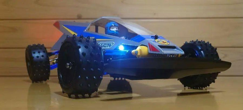 Chargez l&#39;image dans la visionneuse de la galerie, Used Tamiya Thunder Dragon 2021 Assembled RC Car Full Set with LED &amp; Sanwa Radio
