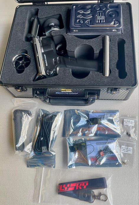Used Kyosho Noble NB4 Pro+ Transmitter with 2 Receivers and Case Test Use Only