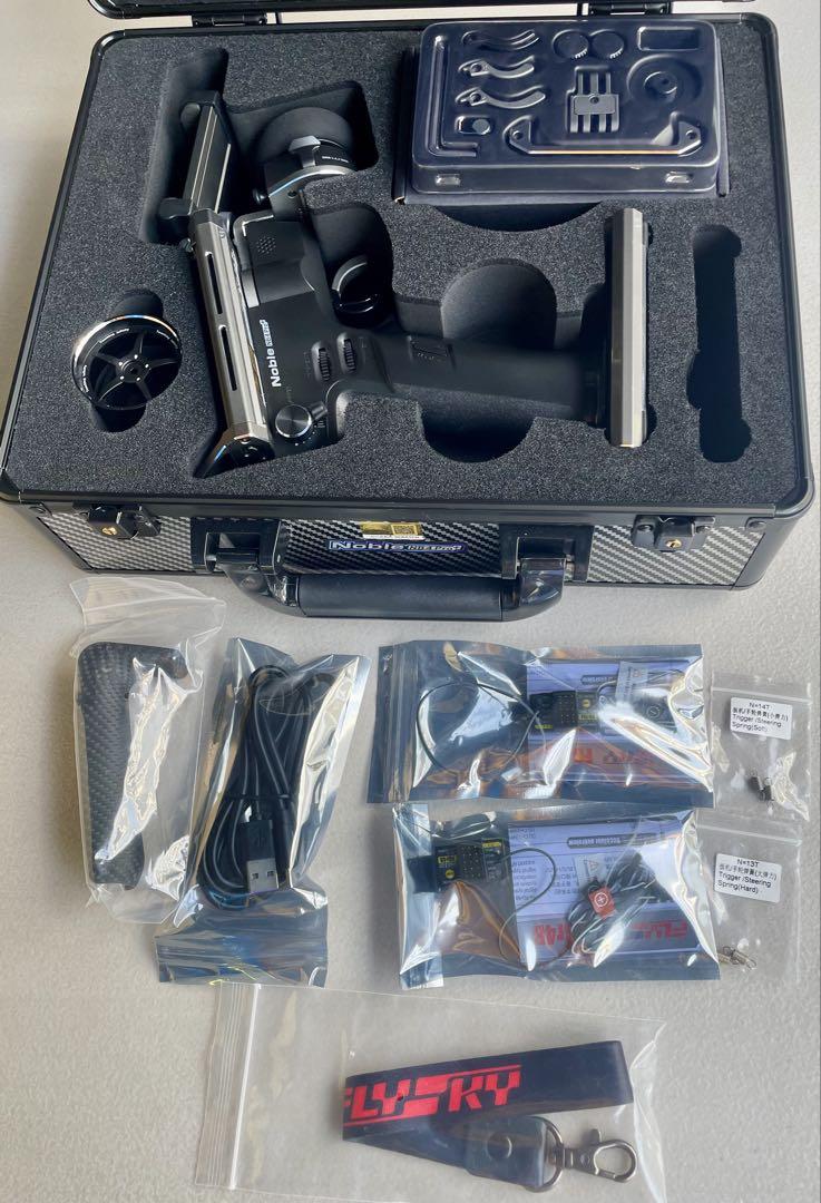 Load image into Gallery viewer, Used Kyosho Noble NB4 Pro+ Transmitter with 2 Receivers and Case Test Use Only
