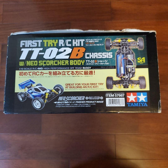 Used Tamiya 1/10 First Try RC Kit TT-02 Semi-Assembled with Futaba 3PV Radio