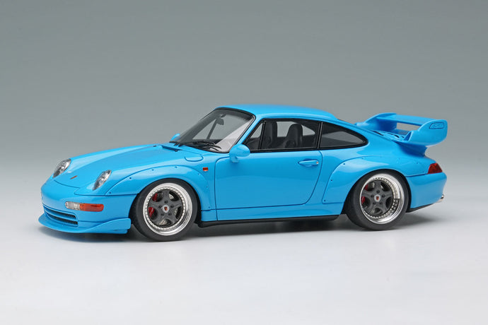 VISION VM114F Porsche 911(993) GT2 Street 1996 Riviera Blue Limited 100pcs Make Up 1/43 VM114F