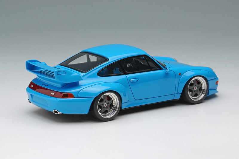 Laden Sie das Bild in Galerie -Viewer, VISION VM114F Porsche 911(993) GT2 Street 1996 Riviera Blue Limited 100pcs Make Up 1/43 VM114F
