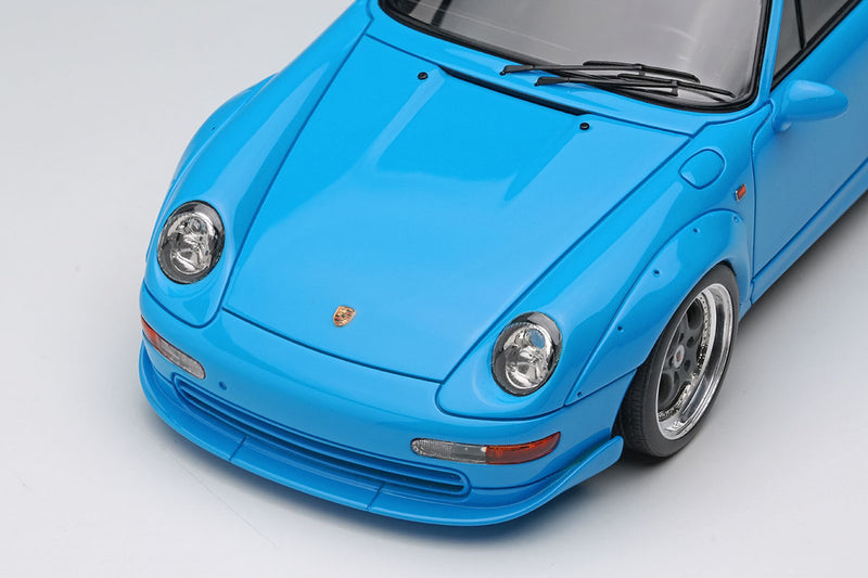 Laden Sie das Bild in Galerie -Viewer, VISION VM114F Porsche 911(993) GT2 Street 1996 Riviera Blue Limited 100pcs Make Up 1/43 VM114F
