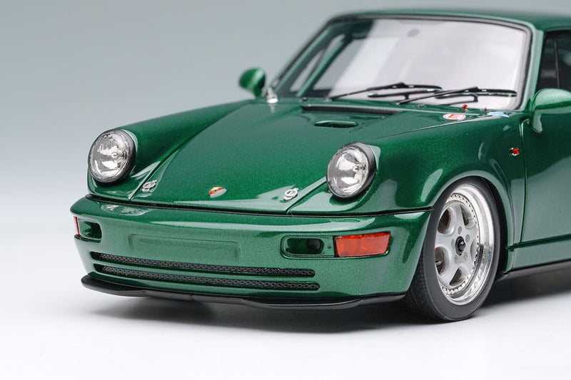 Laden Sie das Bild in Galerie -Viewer, VISION VM162I Porsche 911(964) Carrera RSR 3.8 1993 Forest Green Metallic Limited 60pcs Make Up 1/43 VM162I
