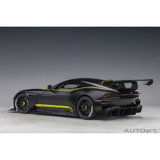 AUTOart 70262 1/18 Aston Martin Vulcan noir mat/rayure vert Lime moulé sous pression