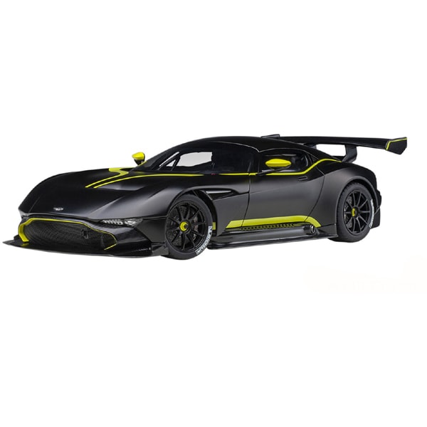 Chargez l&#39;image dans la visionneuse de la galerie, AUTOart 70262 1/18 Aston Martin Vulcan noir mat/rayure vert Lime moulé sous pression
