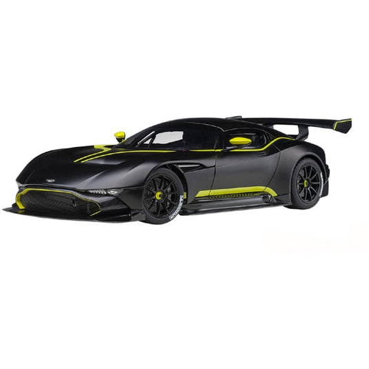 AUTOart 70262 1/18 Aston Martin Vulcan Negro Mate/Verde Lima Rayas Diecast