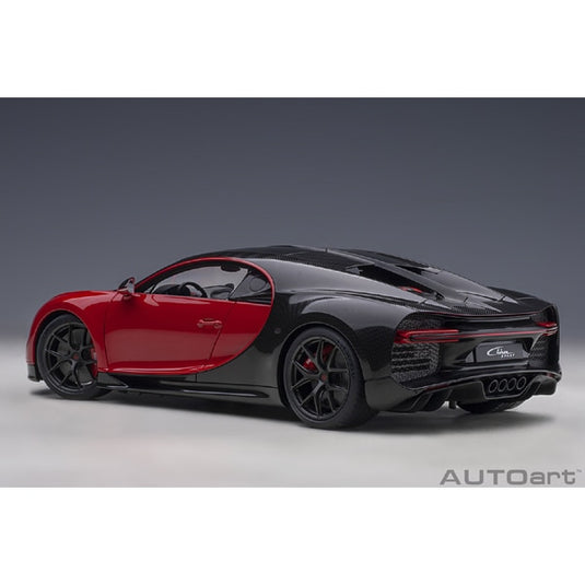 AUTOart 70996 1/18 Bugatti Chiron Sport 2019 rouge/noir carbone composite moulé sous pression