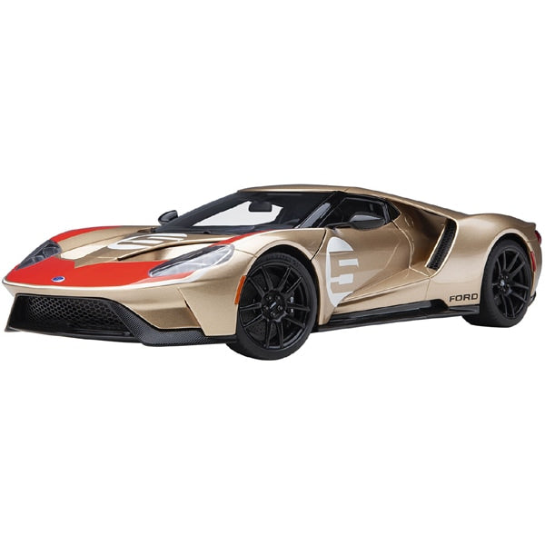 AUTOart 72928 1/18 Ford GT Holman Moody Heritage Edition Gold/Red Diecast