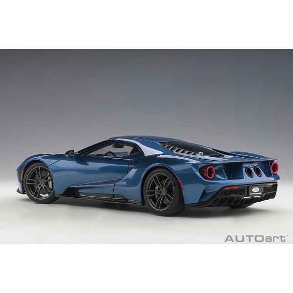 Laden Sie das Bild in Galerie -Viewer, AUTOart 72942 1/18 Ford GT 2017 Metallic Blue Diecast
