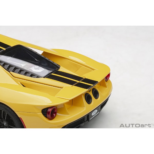 Cargue la imagen en el visor de la galería, AUTOart 72944 1/18 Ford GT 2017 Amarillo/Negro Raya Diecast
