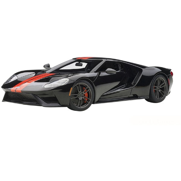 AUTOart 72945 1/18 Ford GT 2017 Rayas Negras/Naranjas Diecast