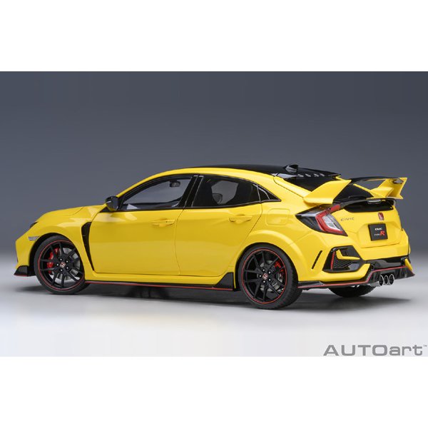 Cargue la imagen en el visor de la galería, AUTOart 73225 1/18 Honda Civic Type R FK8 Edición Limitada Amarillo Luz Solar II Diecast
